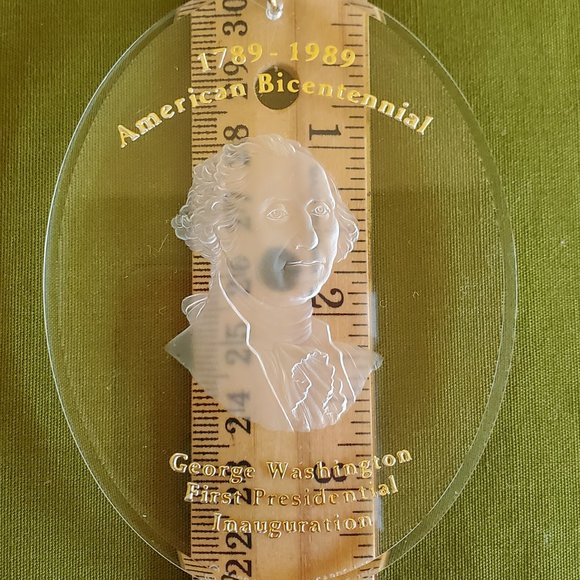 Hallmark George Washington bicentennial Acrylic Ornament Dated 1989 - Picture 9 of 15